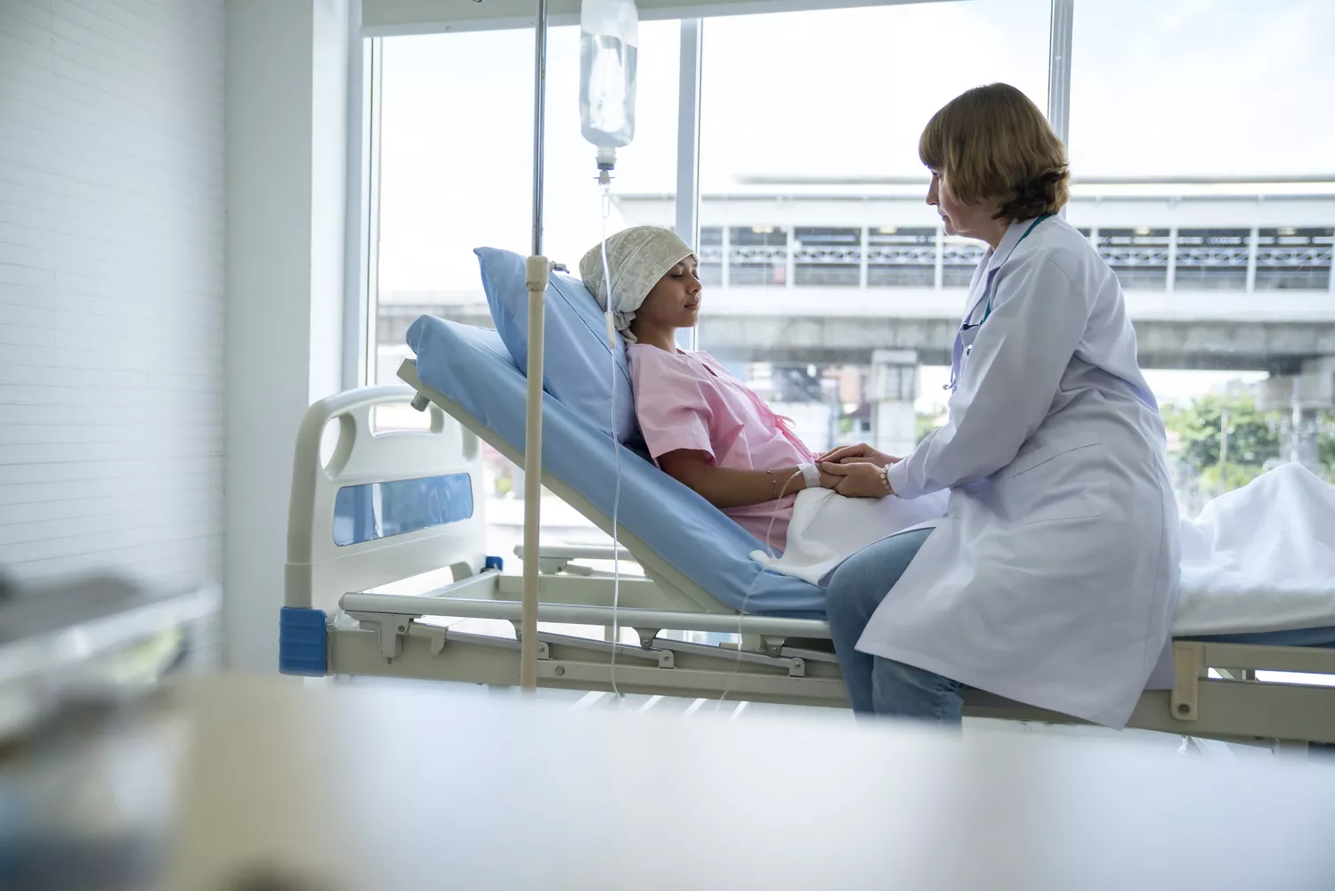 A patient receiving medical attention from a doctor, representing the starting point for many hypertension management plans.