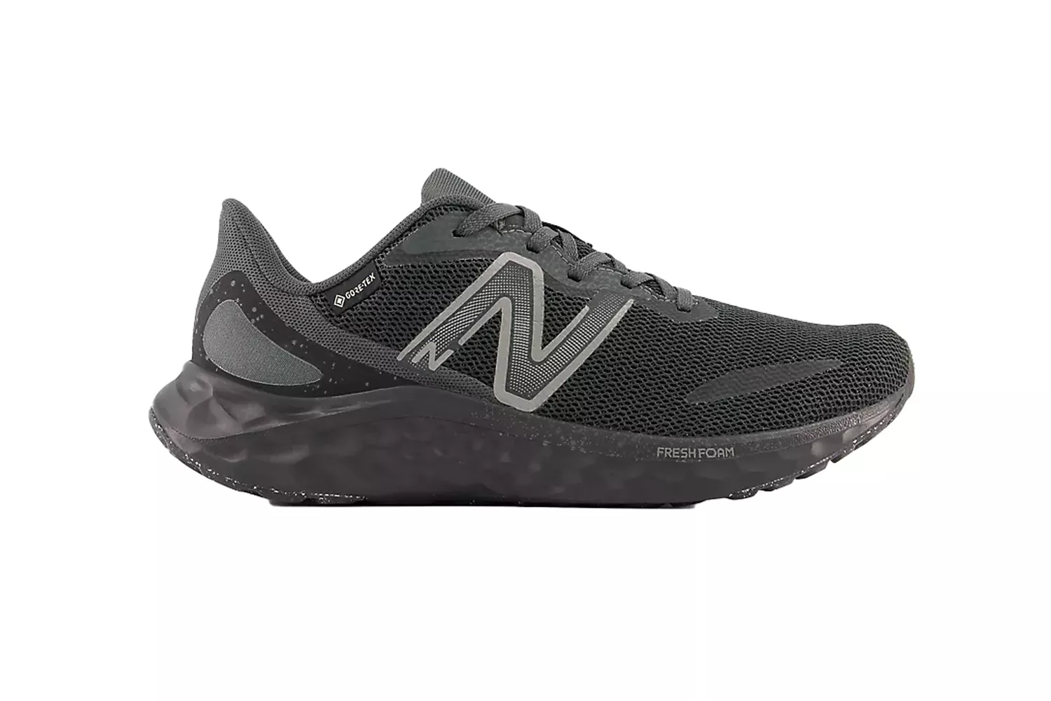 Side-profile view of the New Balance Fresh Foam Arishi v4 GTX running shoe.