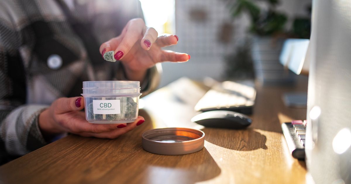 A close-up shot of high-quality CBD gummies showcasing their texture and clarity.