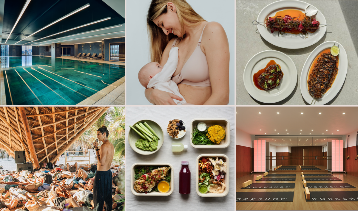 A lifestyle graphic featuring text about June wellness trends and healthy living.