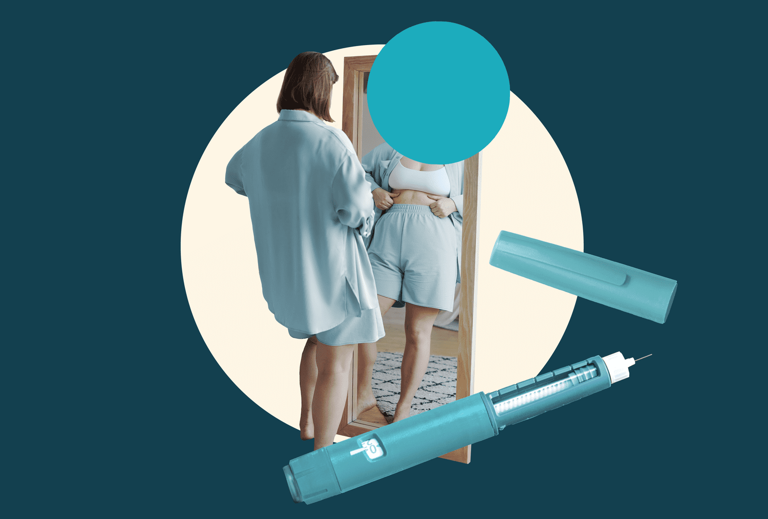An individual managing the psychological challenges related to weight stigma and body image while on GLP-1 therapy.